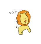 つんつんライオンくんとブタまるこちゃん（個別スタンプ：19）