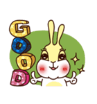 A blush came into the rabbit.（個別スタンプ：6）