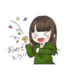 姫カット女子の日常スタンプ（個別スタンプ：17）