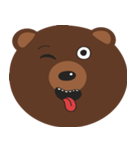 I Love Brown Teddy Bear Baby（個別スタンプ：2）