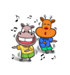 Gipopo and Deroro, hippo and deer friend（個別スタンプ：33）