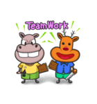 Gipopo and Deroro, hippo and deer friend（個別スタンプ：40）