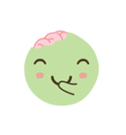 かわいい緑のゾンビ愛（個別スタンプ：2）