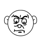 Mo Fi Chang - Emoji round face（個別スタンプ：21）