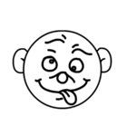 Mo Fi Chang - Emoji round face（個別スタンプ：35）