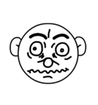 Mo Fi Chang - Emoji round face（個別スタンプ：36）