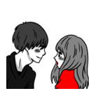 Manga couple in love - Valentine's Day（個別スタンプ：1）