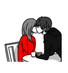 Manga couple in love - Valentine's Day（個別スタンプ：16）