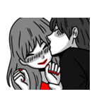 Manga couple in love - Valentine's Day（個別スタンプ：22）