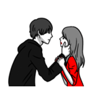 Manga couple in love - Valentine's Day（個別スタンプ：38）