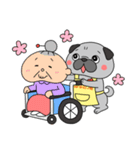 パグの「はなのり君」介護士＆保育士（個別スタンプ：17）