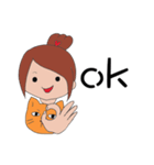 Fanny and her cat（個別スタンプ：16）