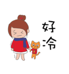 Fanny and her cat（個別スタンプ：18）