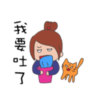 Fanny and her cat（個別スタンプ：27）