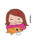 Fanny and her cat（個別スタンプ：37）
