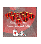 Halo ＆ Tulip Celebrate Chinese New Year（個別スタンプ：6）