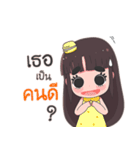 Big Eyebrow Girl（個別スタンプ：35）