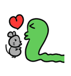 Green small snake（個別スタンプ：35）