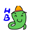 Green small snake（個別スタンプ：37）