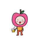 HAPPY PINK APPLE（個別スタンプ：7）
