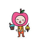 HAPPY PINK APPLE（個別スタンプ：34）