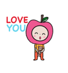 HAPPY PINK APPLE（個別スタンプ：38）