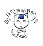 Bangs Cat:boy B（個別スタンプ：1）