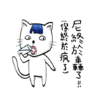 Bangs Cat:boy B（個別スタンプ：4）