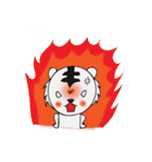 Cute white tiger sticker（個別スタンプ：40）