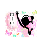 妖精とお花の華やかなスタンプ（個別スタンプ：1）