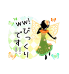 妖精とお花の華やかなスタンプ（個別スタンプ：5）