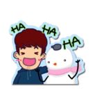 Gyu-gyu Jjing and Snowman（個別スタンプ：26）