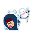 Gyu-gyu Jjing and Snowman（個別スタンプ：27）