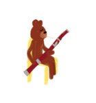 吹奏楽が好きなクマさん（個別スタンプ：4）