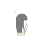 黒髪さらさらスタンプ（個別スタンプ：5）
