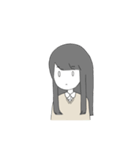 黒髪さらさらスタンプ（個別スタンプ：15）