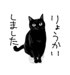 【黒猫】命！漫画風スタンプ（個別スタンプ：7）