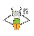 夏の終わり（クワガタのクワさん編）（個別スタンプ：6）
