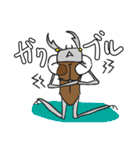 夏の終わり（クワガタのクワさん編）（個別スタンプ：28）