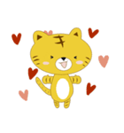 トラのかわいいスタンプ（個別スタンプ：1）