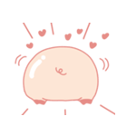 Adorable Chubby Pink Pig in Busy Tasks（個別スタンプ：1）