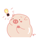 Adorable Chubby Pink Pig in Busy Tasks（個別スタンプ：3）