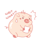 Adorable Chubby Pink Pig in Busy Tasks（個別スタンプ：18）