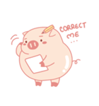 Adorable Chubby Pink Pig in Busy Tasks（個別スタンプ：19）