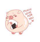 Adorable Chubby Pink Pig in Busy Tasks（個別スタンプ：22）