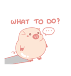 Adorable Chubby Pink Pig in Busy Tasks（個別スタンプ：26）