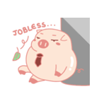 Adorable Chubby Pink Pig in Busy Tasks（個別スタンプ：27）