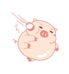 Adorable Chubby Pink Pig in Busy Tasks（個別スタンプ：30）