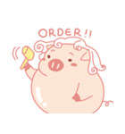 Adorable Chubby Pink Pig in Busy Tasks（個別スタンプ：33）