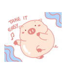 Adorable Chubby Pink Pig in Busy Tasks（個別スタンプ：35）